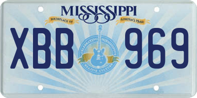 MS license plate XBB969