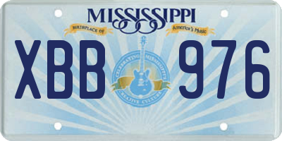 MS license plate XBB976