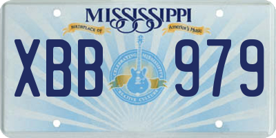 MS license plate XBB979