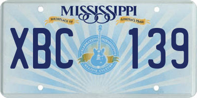 MS license plate XBC139