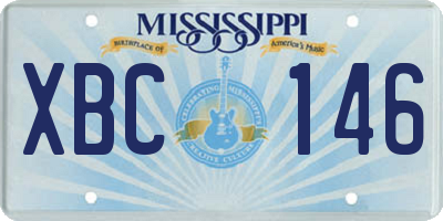 MS license plate XBC146