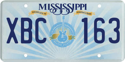 MS license plate XBC163