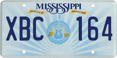 MS license plate XBC164