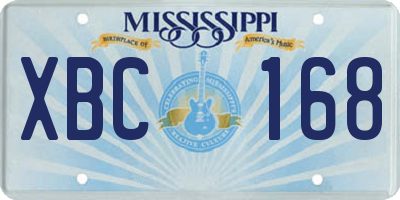 MS license plate XBC168