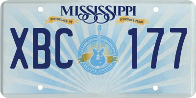 MS license plate XBC177