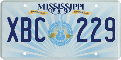 MS license plate XBC229
