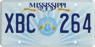 MS license plate XBC264
