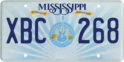 MS license plate XBC268