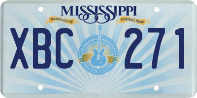 MS license plate XBC271