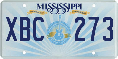 MS license plate XBC273