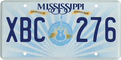 MS license plate XBC276