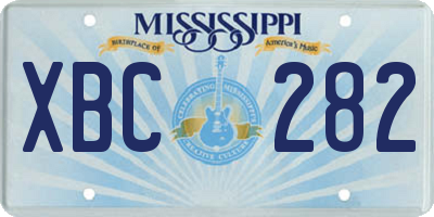 MS license plate XBC282