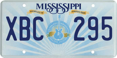 MS license plate XBC295