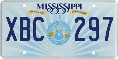 MS license plate XBC297