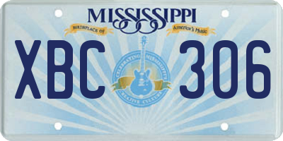 MS license plate XBC306