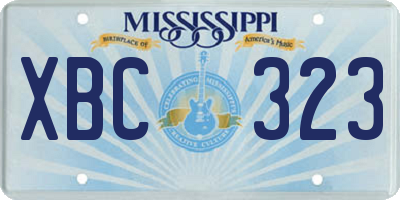 MS license plate XBC323