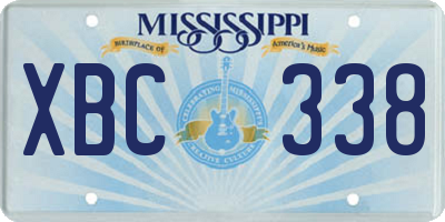 MS license plate XBC338