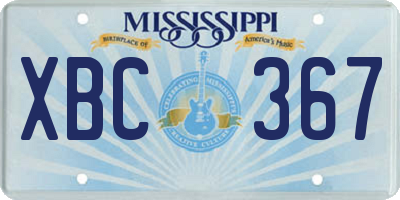 MS license plate XBC367