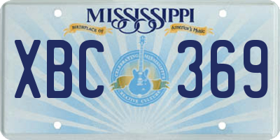 MS license plate XBC369