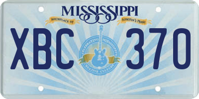MS license plate XBC370