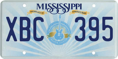 MS license plate XBC395