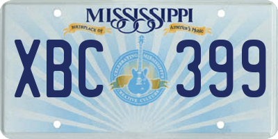 MS license plate XBC399