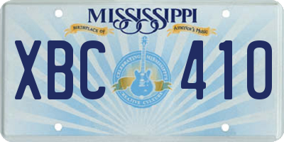 MS license plate XBC410