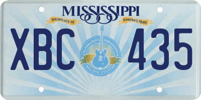MS license plate XBC435