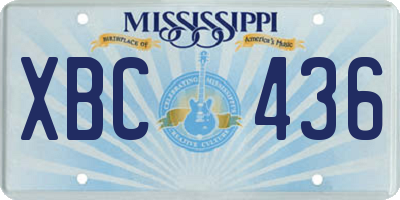 MS license plate XBC436