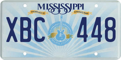 MS license plate XBC448
