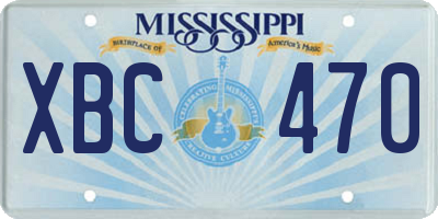 MS license plate XBC470
