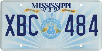 MS license plate XBC484