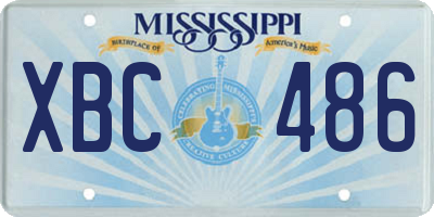 MS license plate XBC486