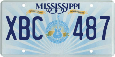 MS license plate XBC487