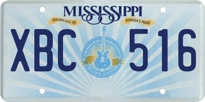 MS license plate XBC516
