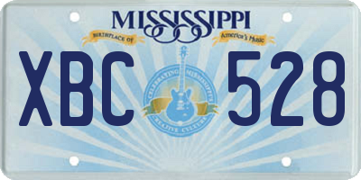MS license plate XBC528