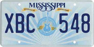 MS license plate XBC548