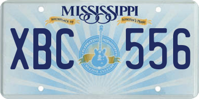 MS license plate XBC556
