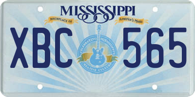 MS license plate XBC565