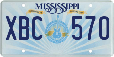 MS license plate XBC570