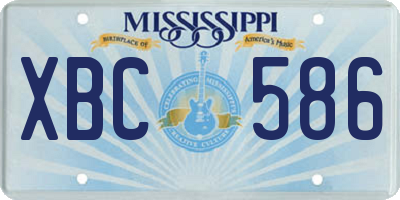 MS license plate XBC586