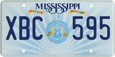 MS license plate XBC595