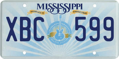 MS license plate XBC599