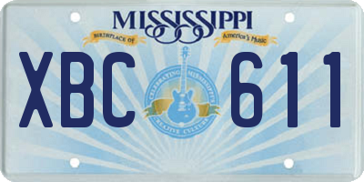 MS license plate XBC611