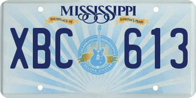 MS license plate XBC613