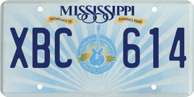 MS license plate XBC614