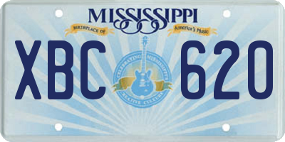 MS license plate XBC620