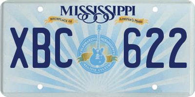 MS license plate XBC622