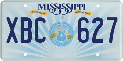 MS license plate XBC627