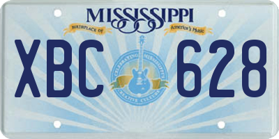 MS license plate XBC628